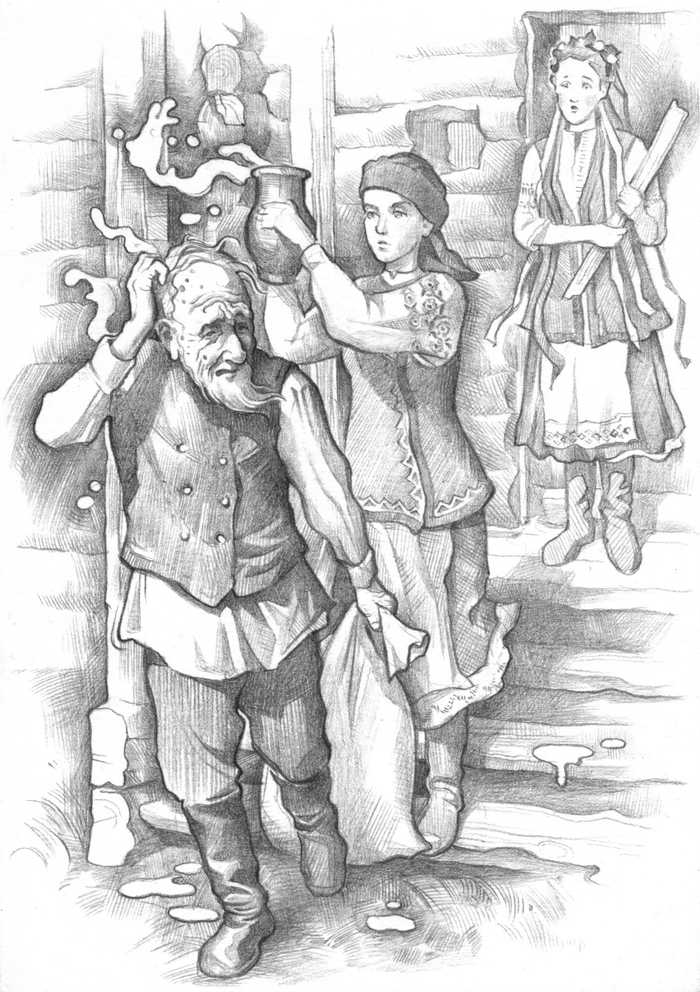 Динка прогоняет жениха Федорки