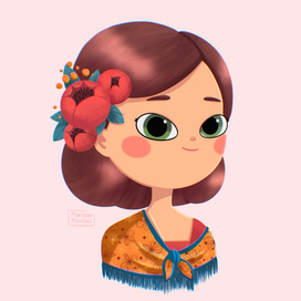 Девушка в платке