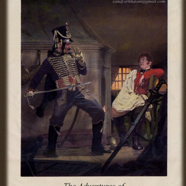 Иллюстрация к книге "Приключения бригадира Жерара" Артур Конан Дойл.