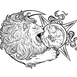 Львы (луна и солнце)