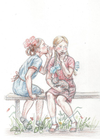 иллюстрация(разворот лев.). Юрий Третьяков "Толстый мальчишка Глеб"("Речь"2015)