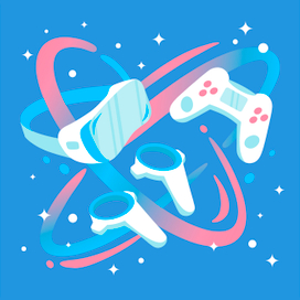 Tools for virtual reality and gaming. Vector stock illustration.