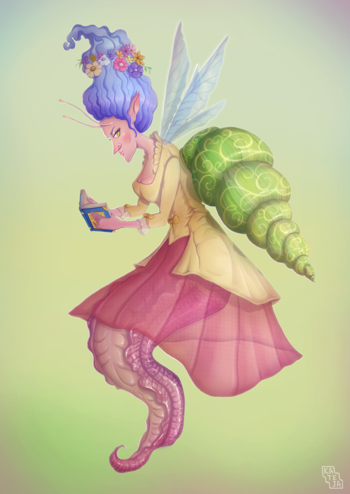 Snail Fairy for July Character Design Challenge