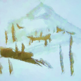 Снежная вершина ранним утром