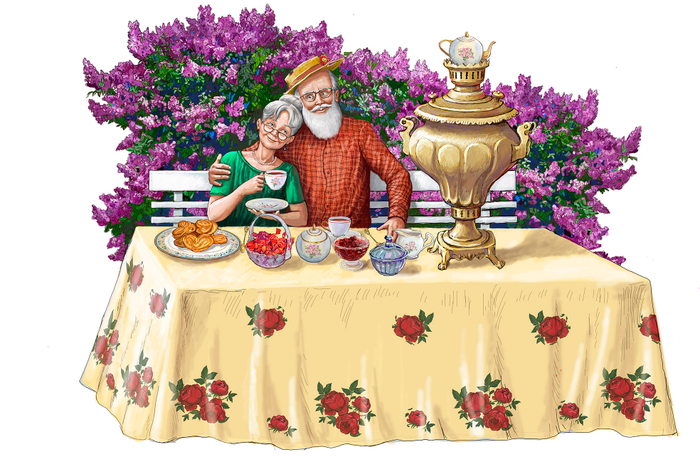 Дедушка Саша и  бабушка Зина.