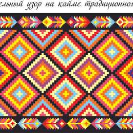 Отрисовка традиционного паласа башкир