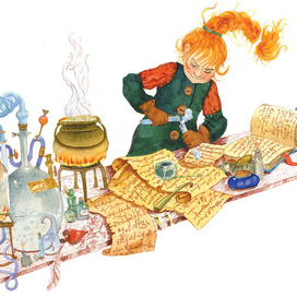 Иллюстрация к книжке Силены Андерс "Мороженое времени"