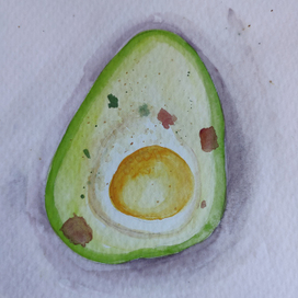 Авокадо с яйцом