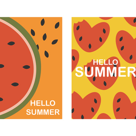 Набор постеров на тему лето