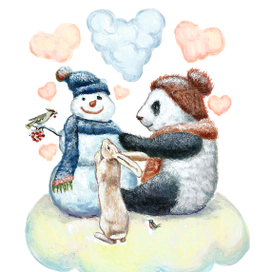 Зимняя панда)