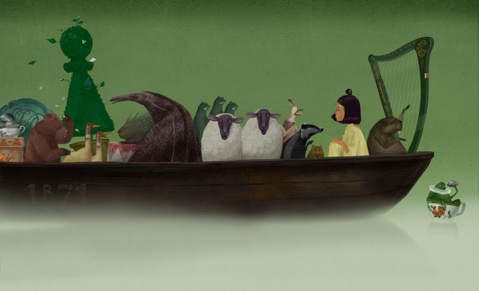 Алиса в зазеркалье/ форзац