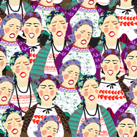 Принт для ткани "Полонянка"