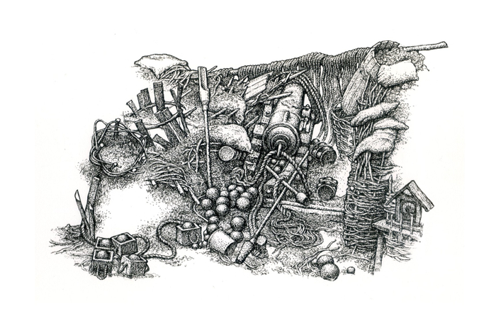 Фрагмент переднего плана панорамы "Оборона Севастополя 1854-1855"