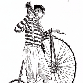 Портрет с велосипедом