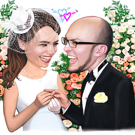 Свадебный шарж