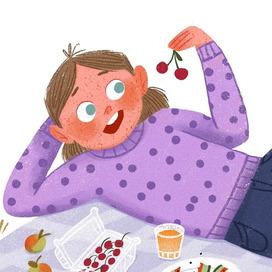 Привет! Меня зовут Резеда. И это кусочек моей иллюстрации из летней серии.