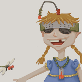 Девочка с кибер антенной