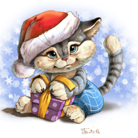 Новогодний котёнок