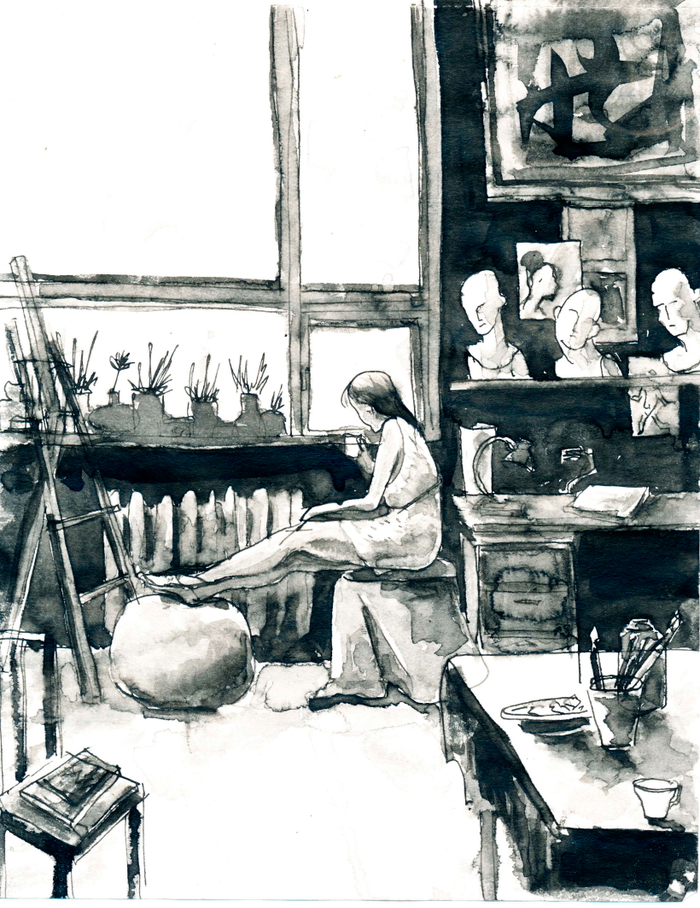 У окошка в мастерской