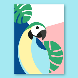 Тропические птицы - Сине-желтый ара