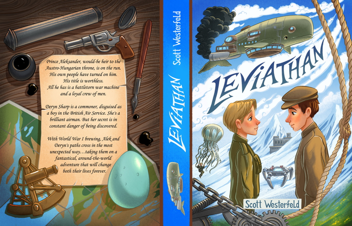 Обложка и леттеринг к книге "Левиафан"