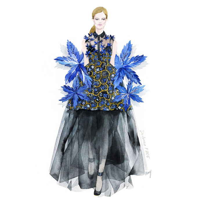 Фэшн скетч Delpozo FW'15