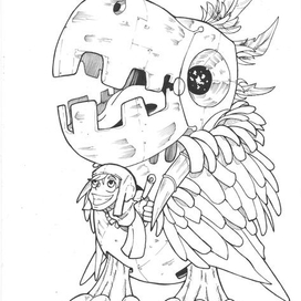 Меха птичка 