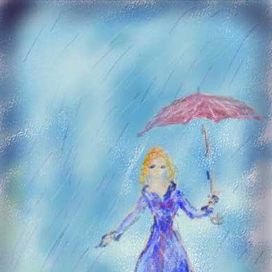 дама с зонтом