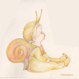 Эскиз детского карнавального костюма "Улитенок"