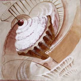 Предметная ассоциативная композиция к кондитерской "Амели"