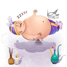 Иллюстрация «Хрупкое равновесие йога»