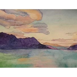 Озеро вечер