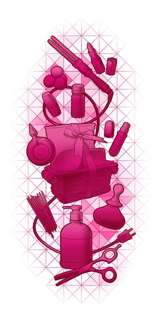 Наклейка на окно магазина косметики 5