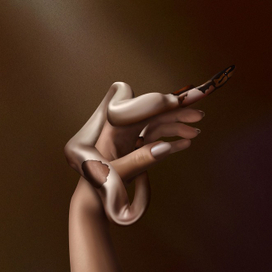 Змея на руке или автопортрет.