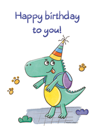 Веселый динозаврик