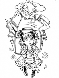 Девочка идет в школу