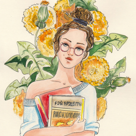 Одуванчик. Из серии "девушки-цветы"