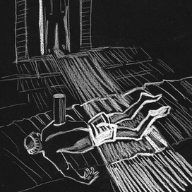 Иллюстрация к роману "Ночной портье" И.Шоу