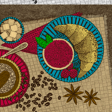 Кофе и круассан