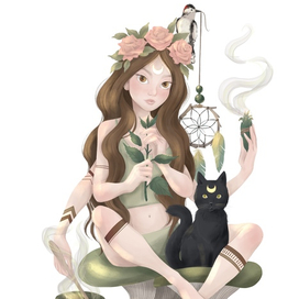 Зеленая ведьма. Логотип для сообщества в ВК