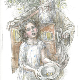 "Динка", Валентина Осеева. Иллюстрация