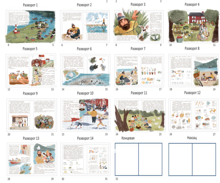 Раскадровка для книги