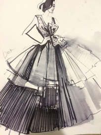 Набросок платья Dior