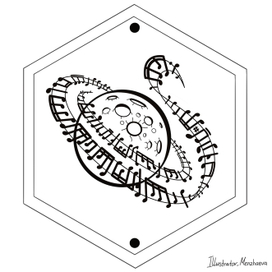 Сатурн с нотами