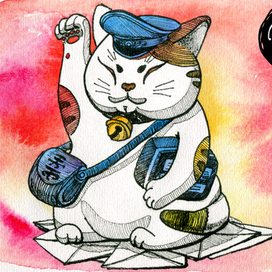 Манеки-неко почтальон 