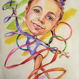 "Гимнастка" шарж по фото