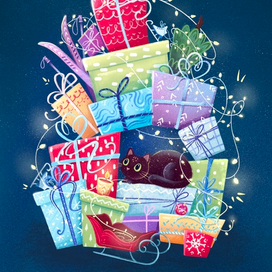 Кот и подарки