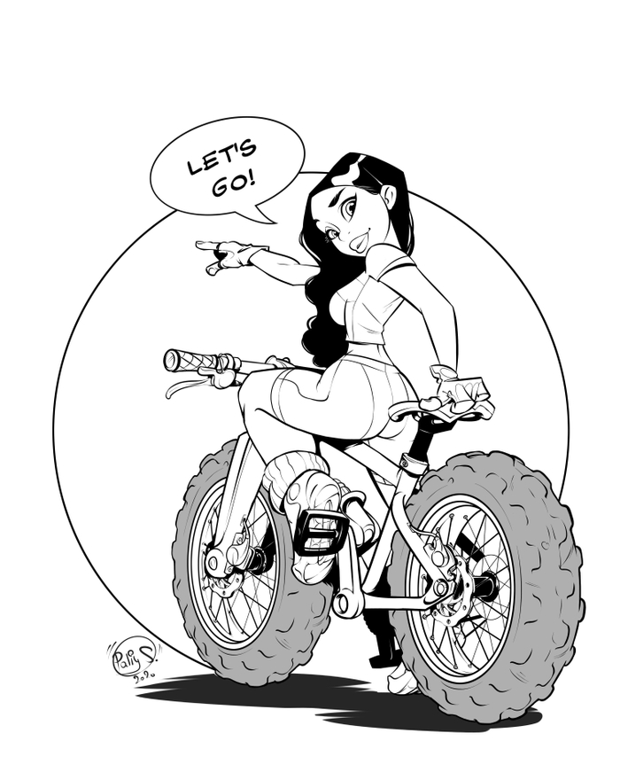 Девушка с велосипедом