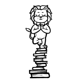 Лев с книгами. Эскиз-1