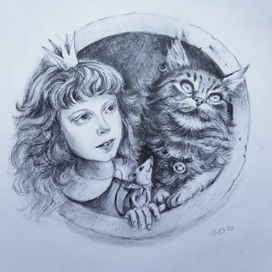 Детский портрет с котом